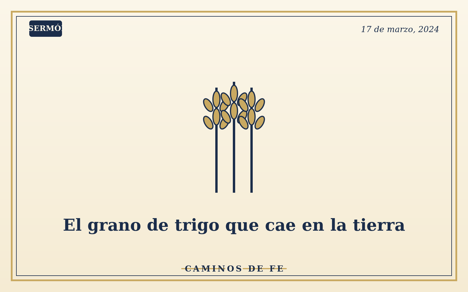El grano de trigo que cae en la tierra