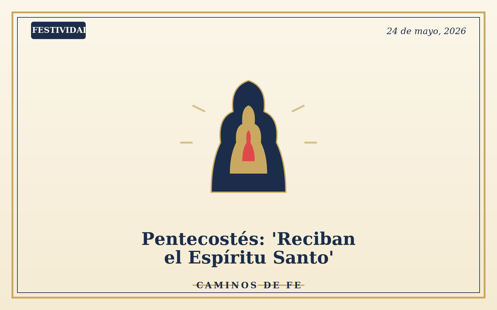 Pentecostés: 'Reciban el Espíritu Santo'