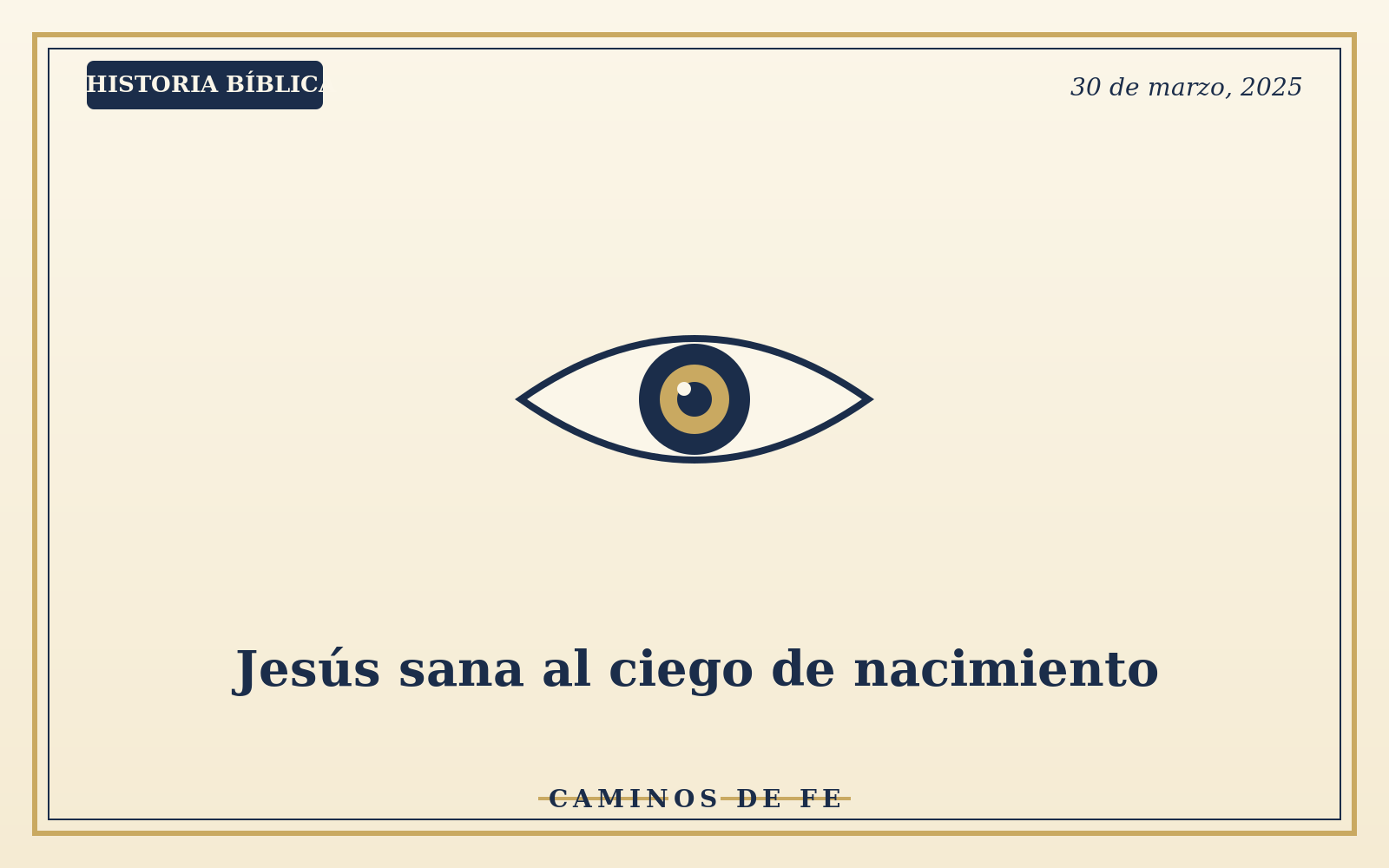 Jesús sana al ciego de nacimiento