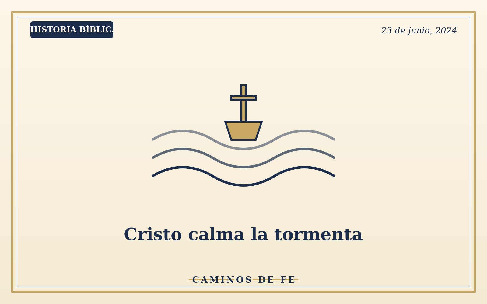 Cristo calma la tormenta