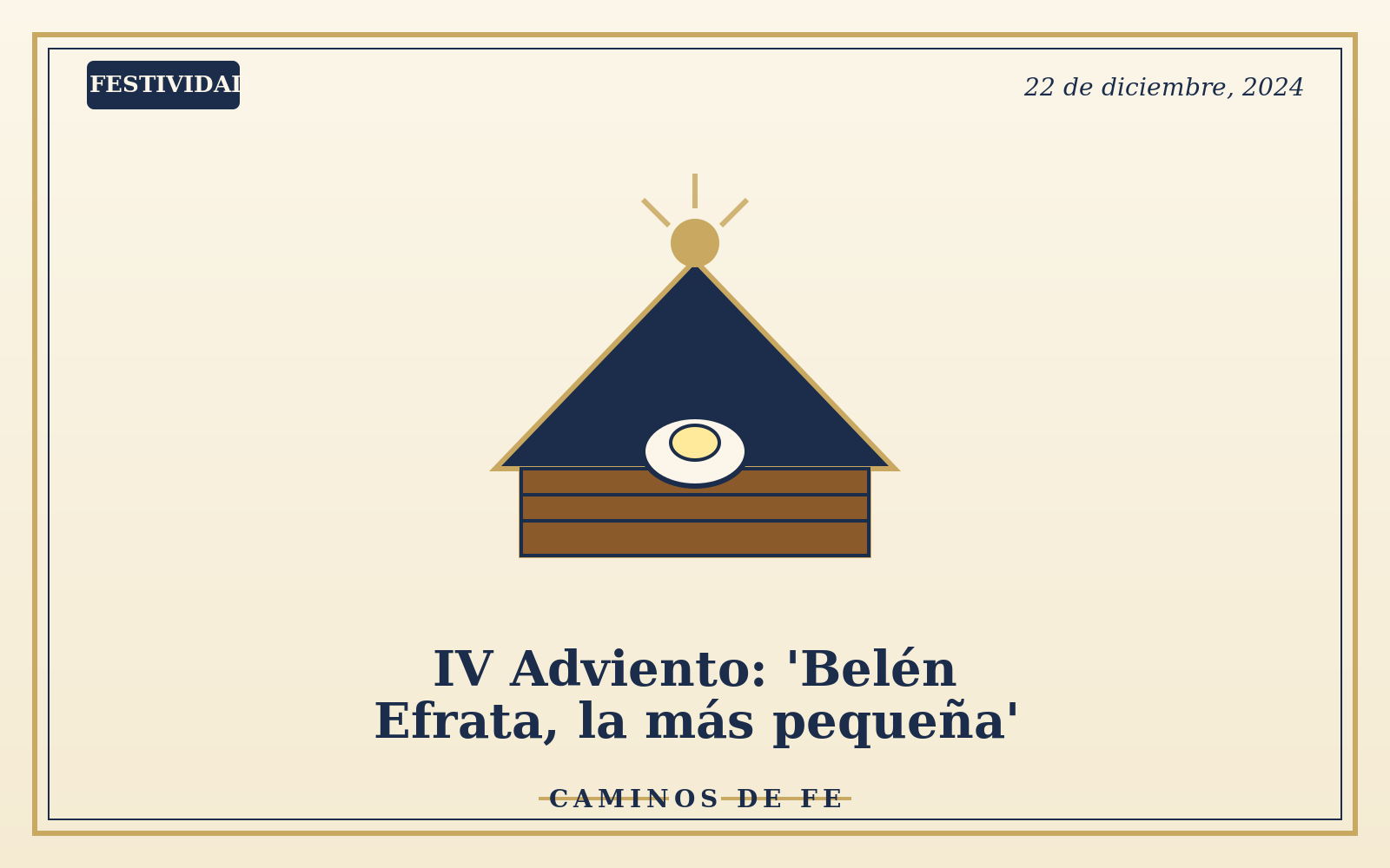 IV Adviento: 'Belén Efrata, la más pequeña'