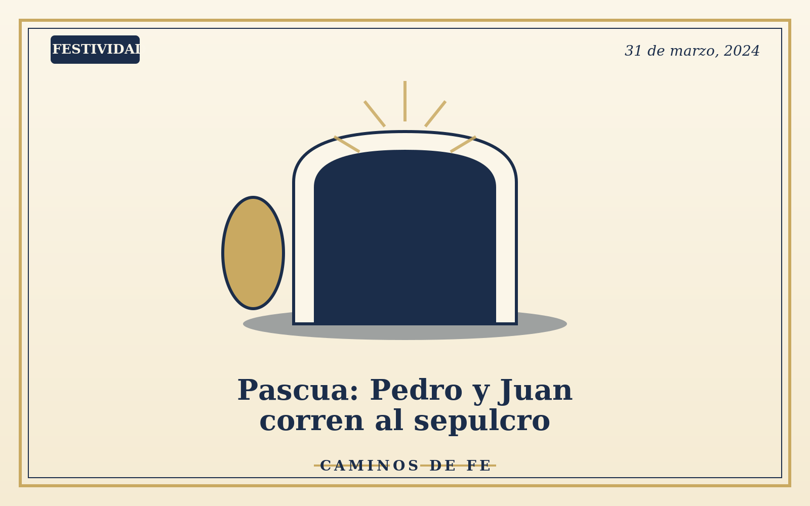 Pascua: Pedro y Juan corren al sepulcro