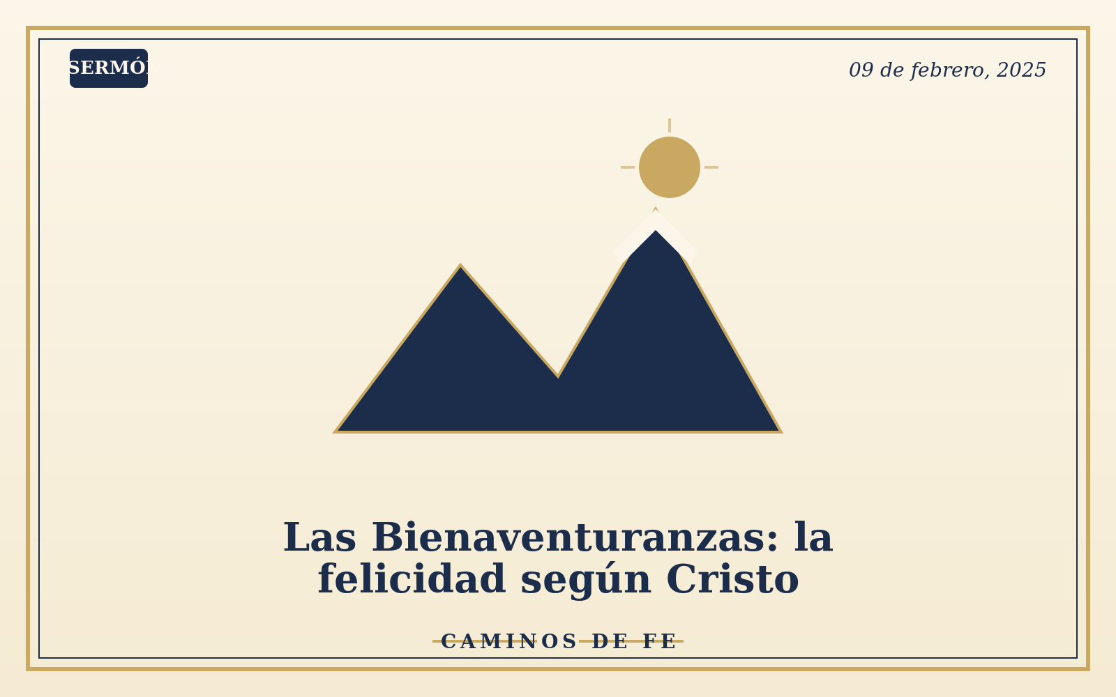 Las Bienaventuranzas: la felicidad según Cristo