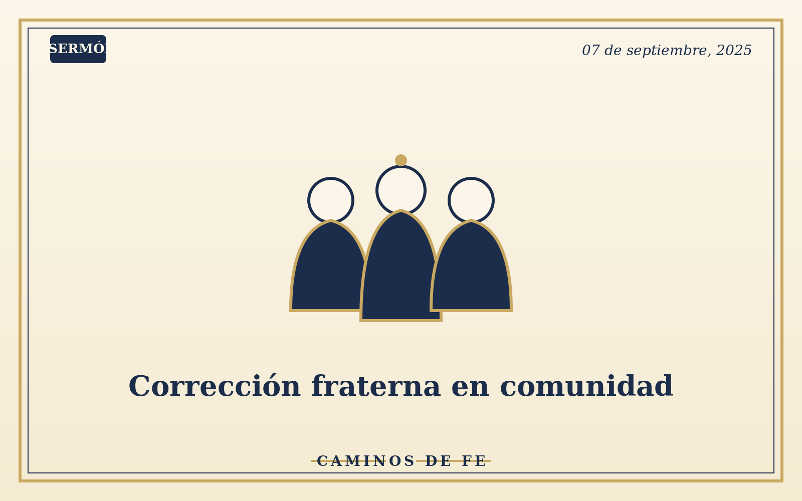 Corrección fraterna en comunidad
