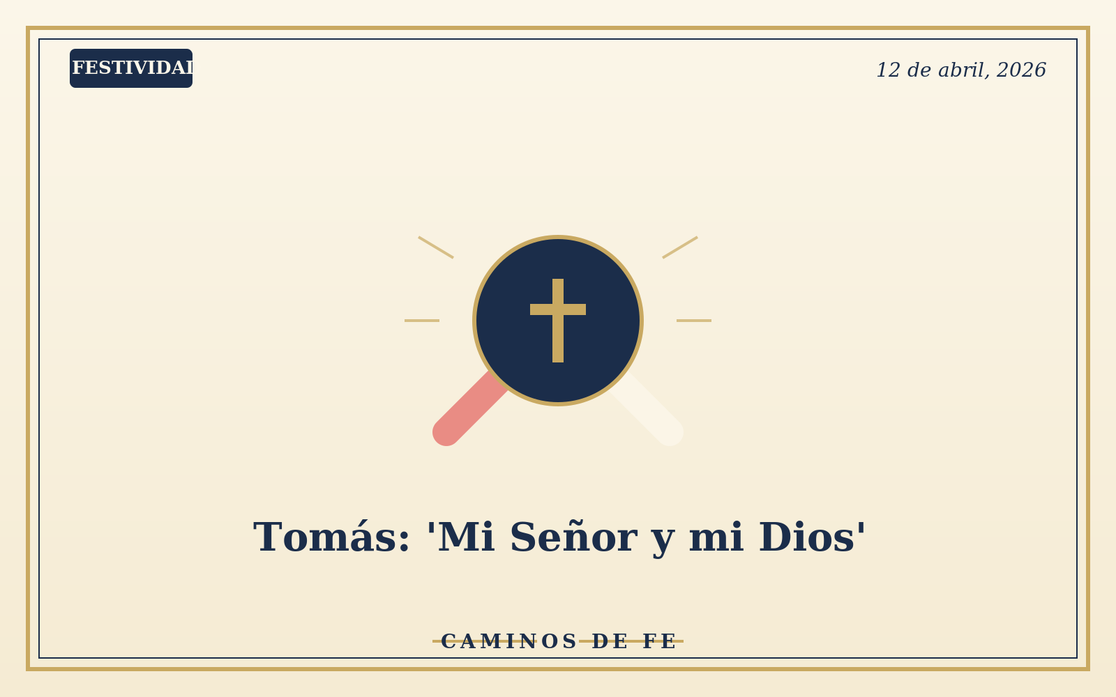 Tomás: 'Mi Señor y mi Dios'