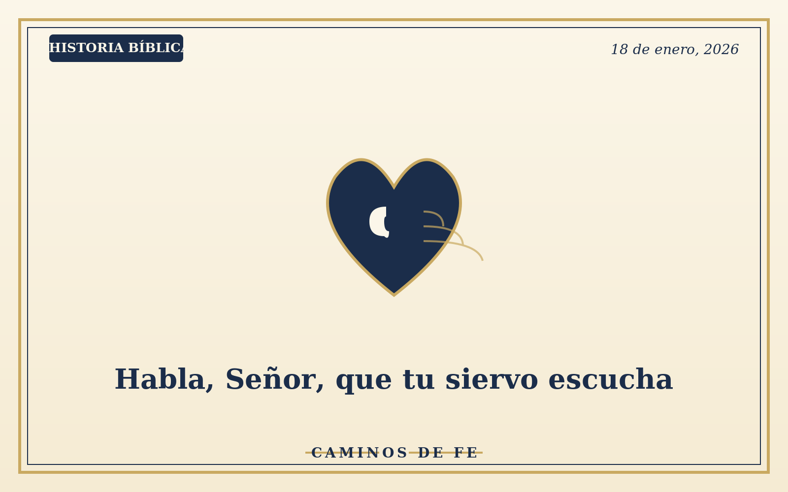 Habla, Señor, que tu siervo escucha