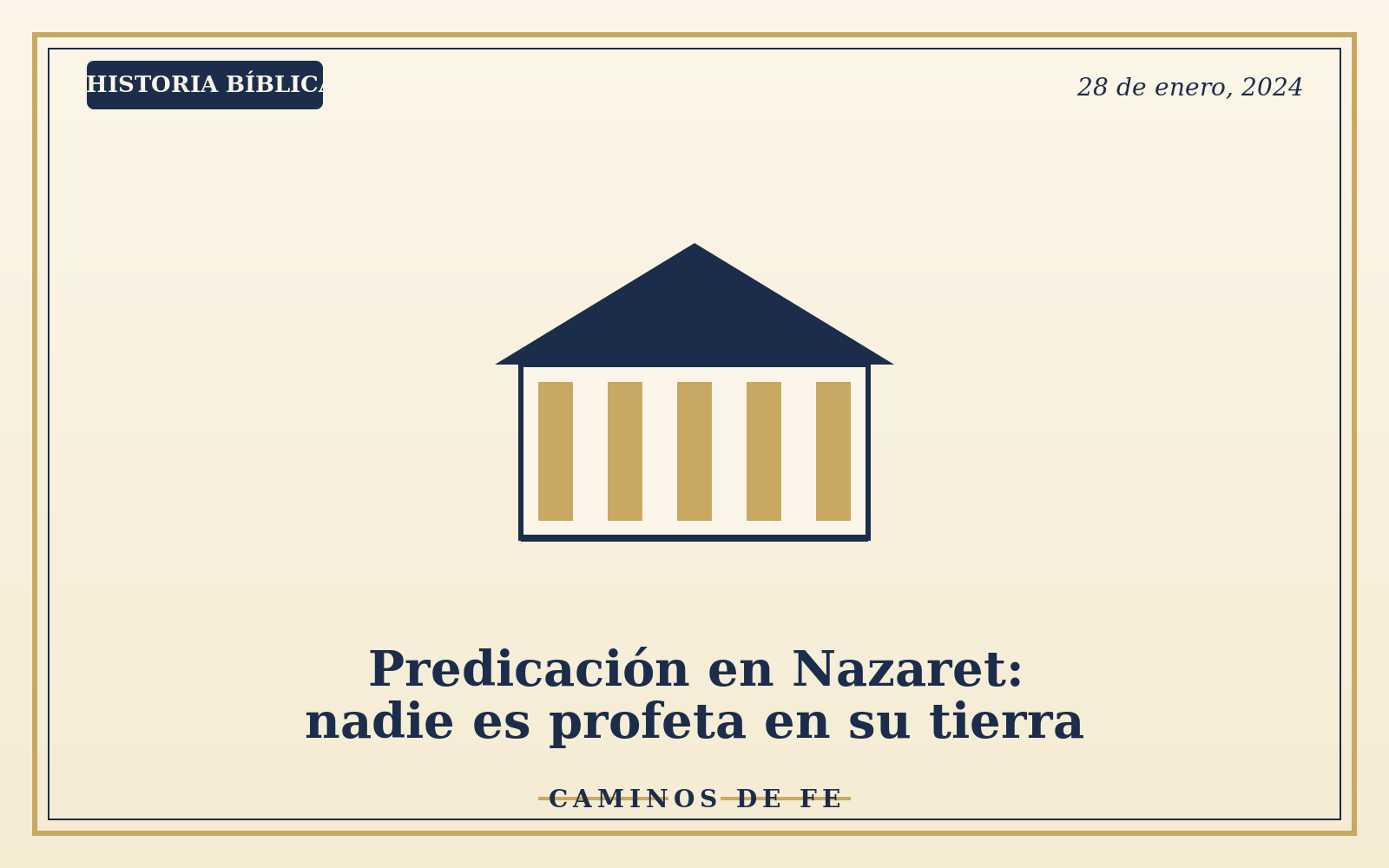 Predicación en Nazaret: nadie es profeta en su tierra
