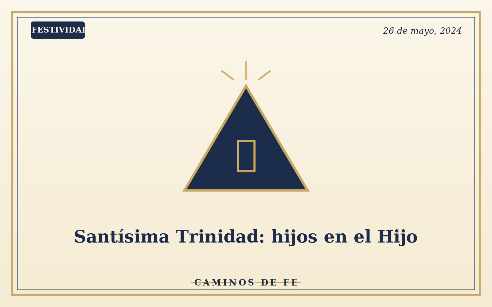 Santísima Trinidad: hijos en el Hijo