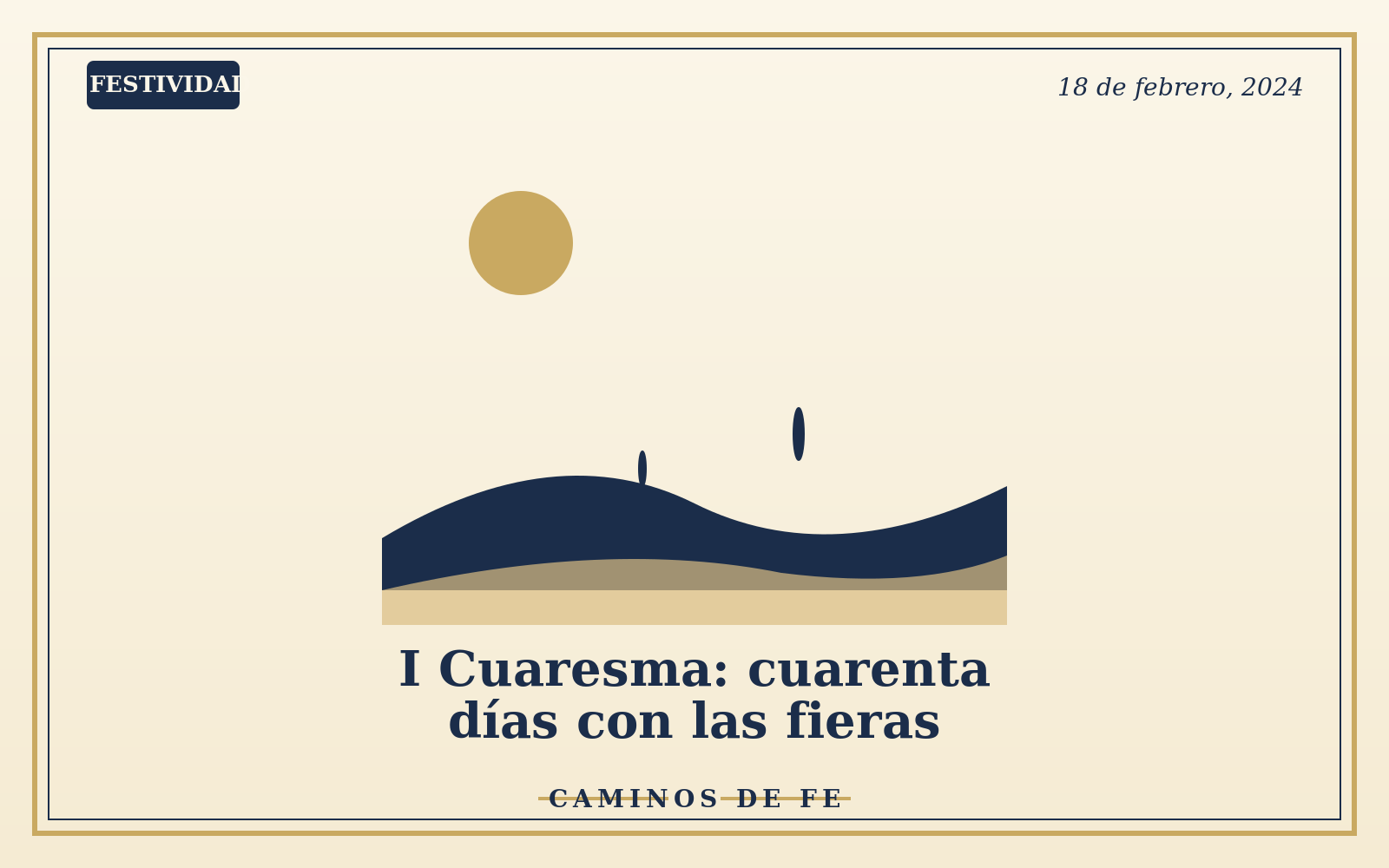 I Cuaresma: cuarenta días con las fieras