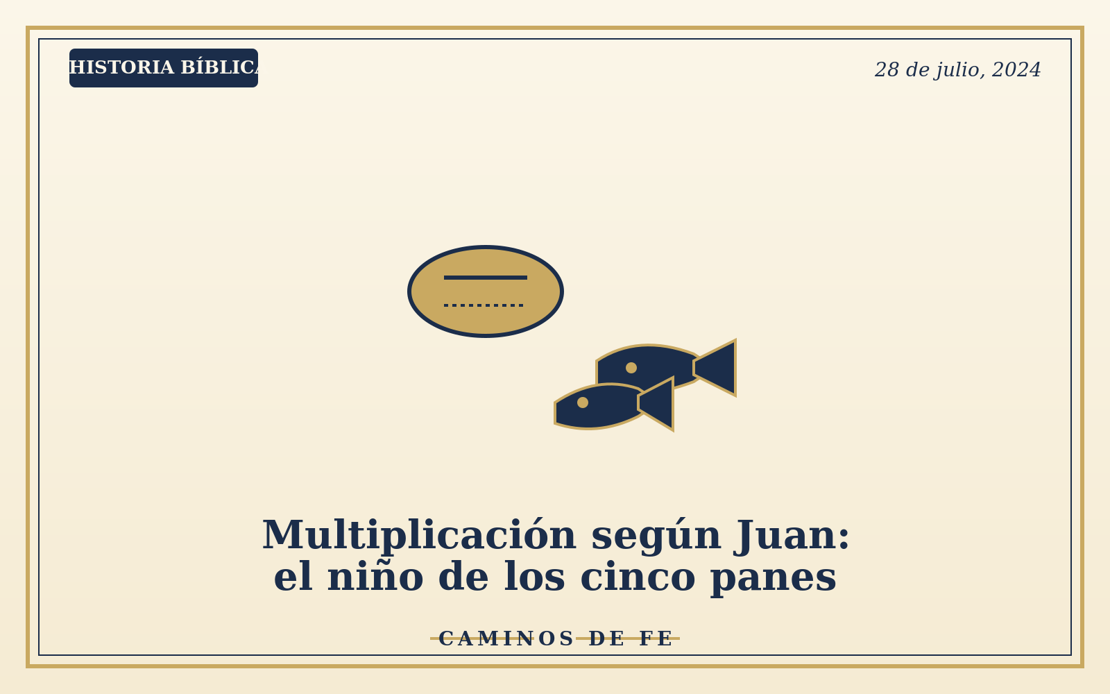 Multiplicación según Juan: el niño de los cinco panes