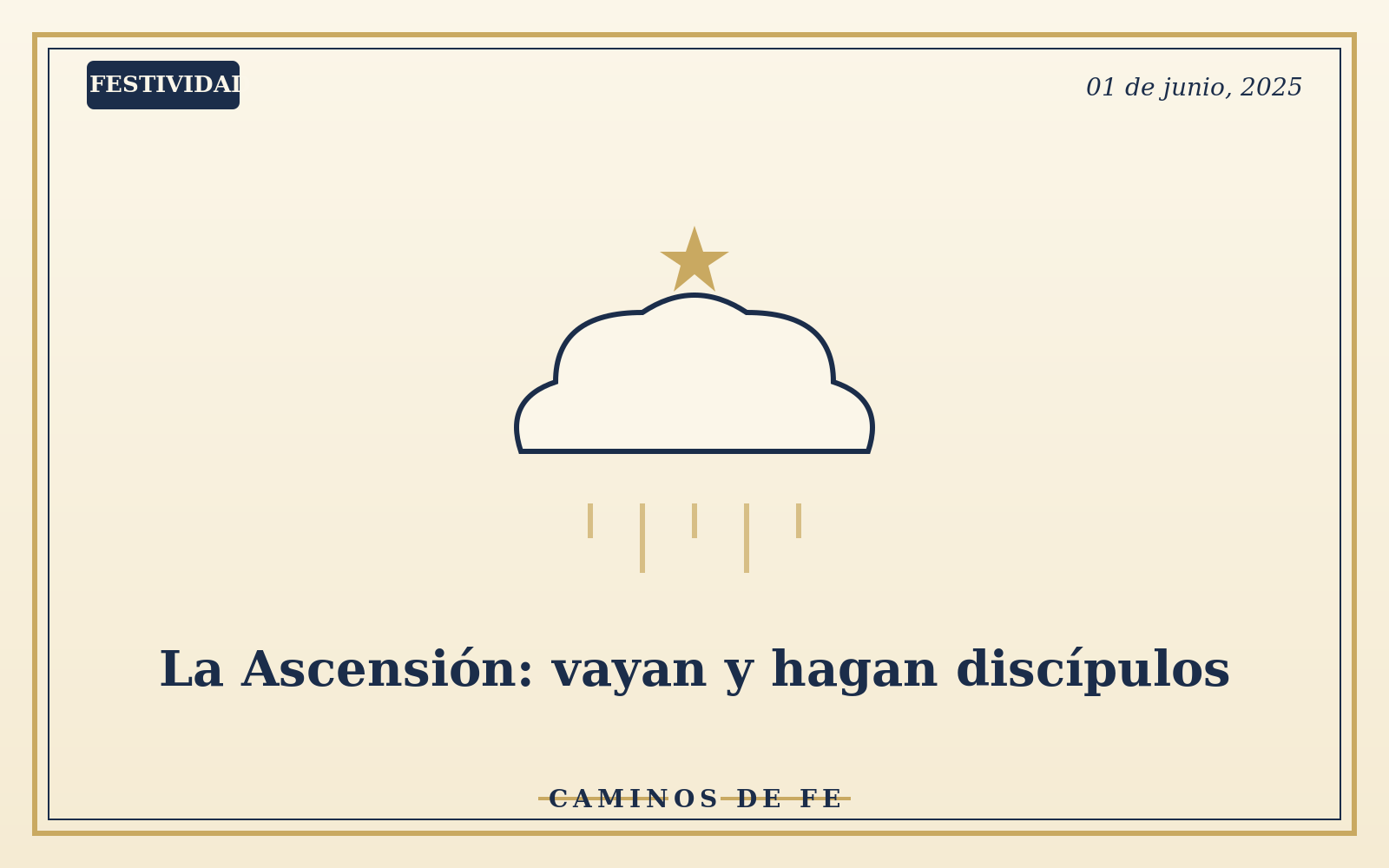 La Ascensión: vayan y hagan discípulos