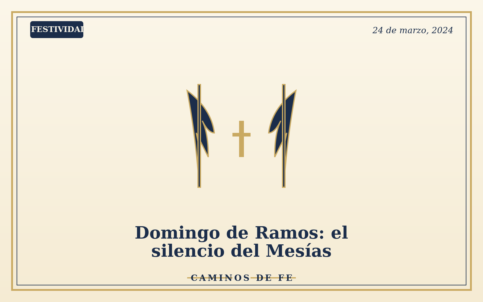 Domingo de Ramos: el silencio del Mesías