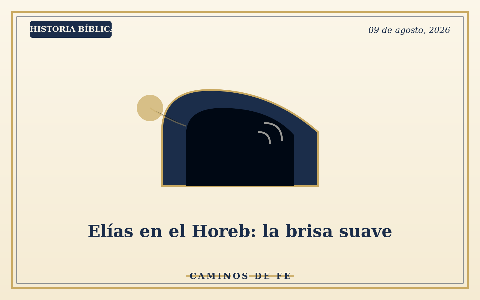 Elías en el Horeb: la brisa suave