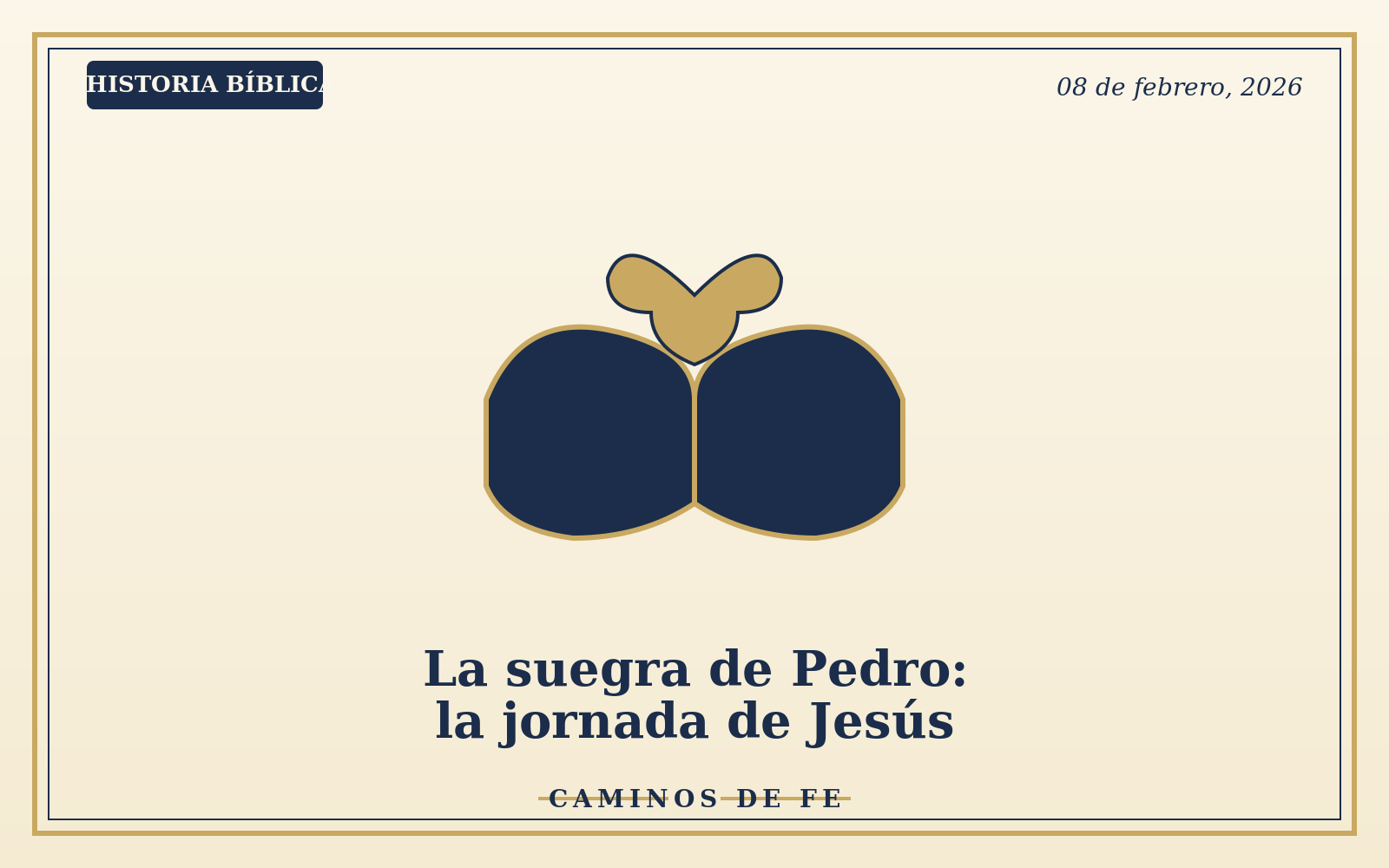 La suegra de Pedro: la jornada de Jesús