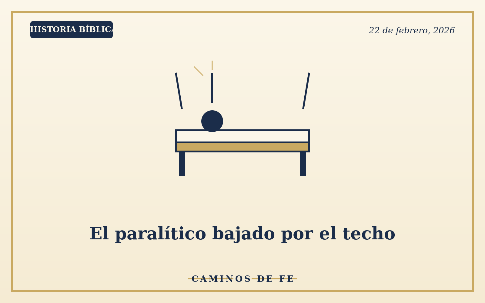 El paralítico bajado por el techo