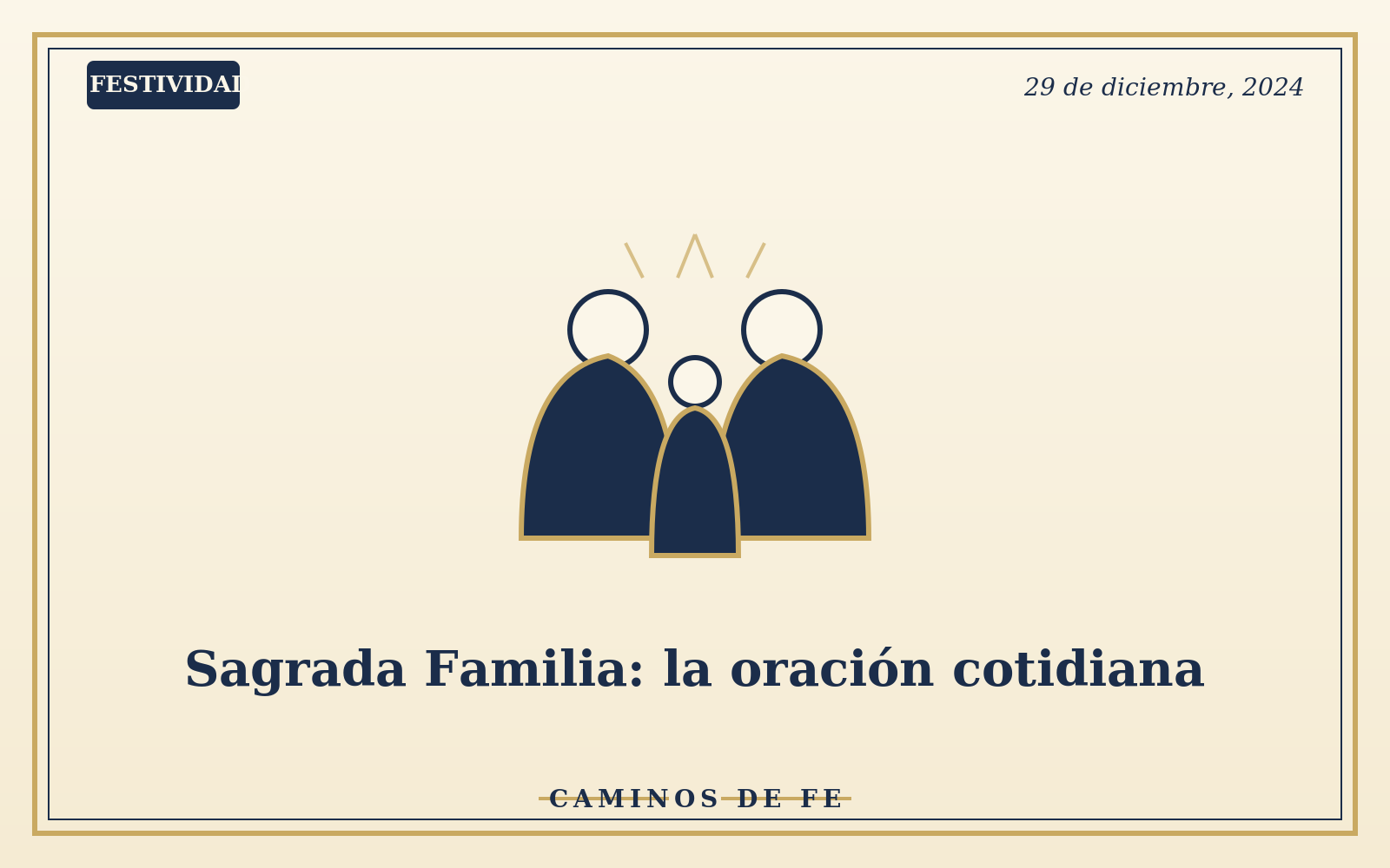 Sagrada Familia: la oración cotidiana