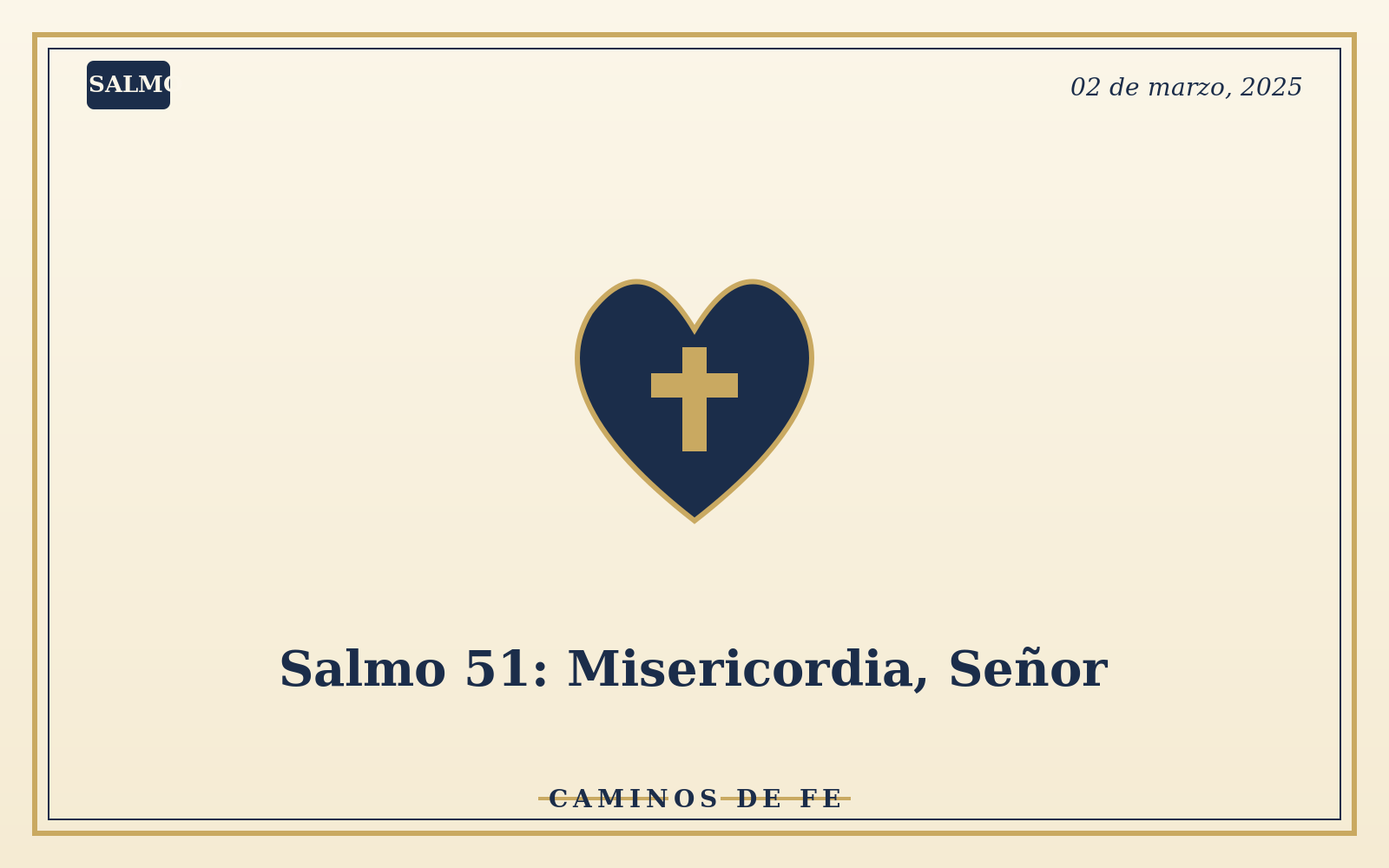 Salmo 51: Misericordia, Señor