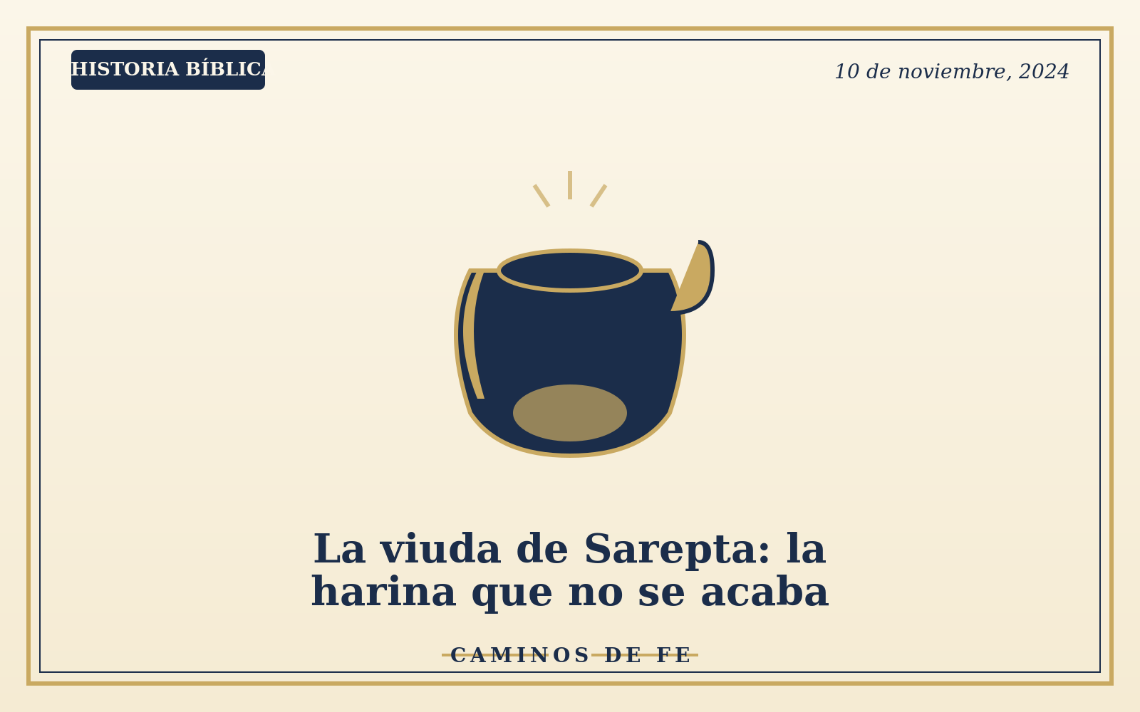 La viuda de Sarepta: la harina que no se acaba