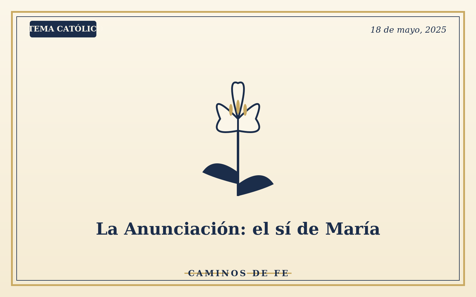 La Anunciación: el sí de María