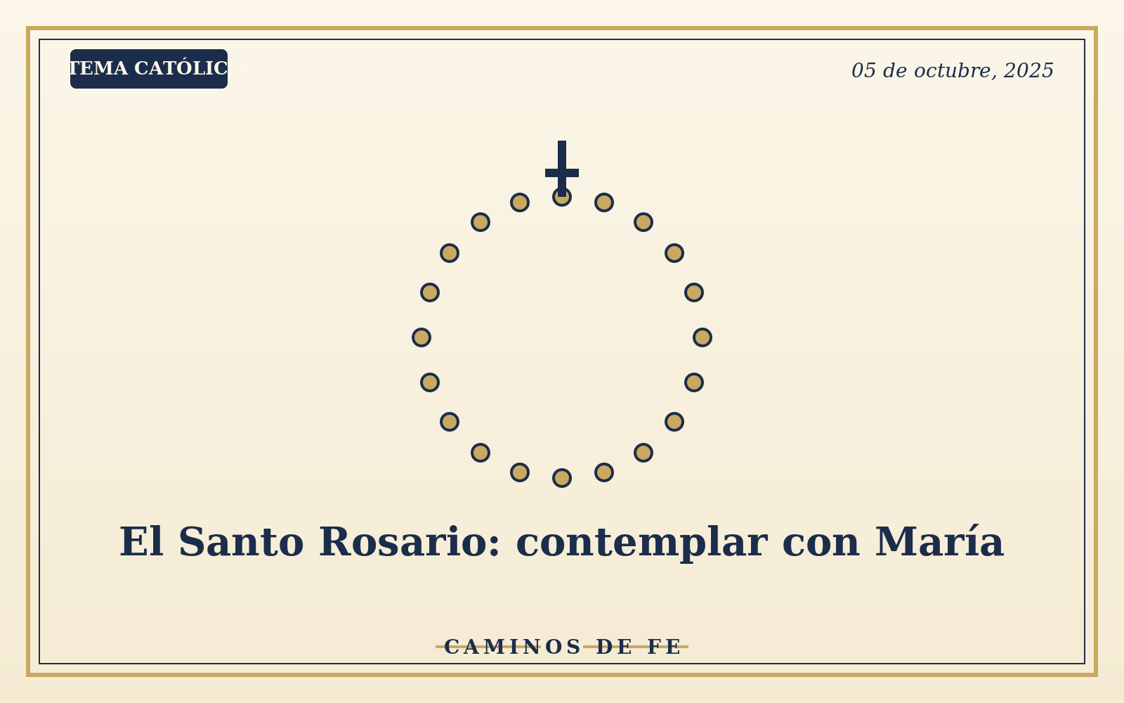 El Santo Rosario: contemplar con María