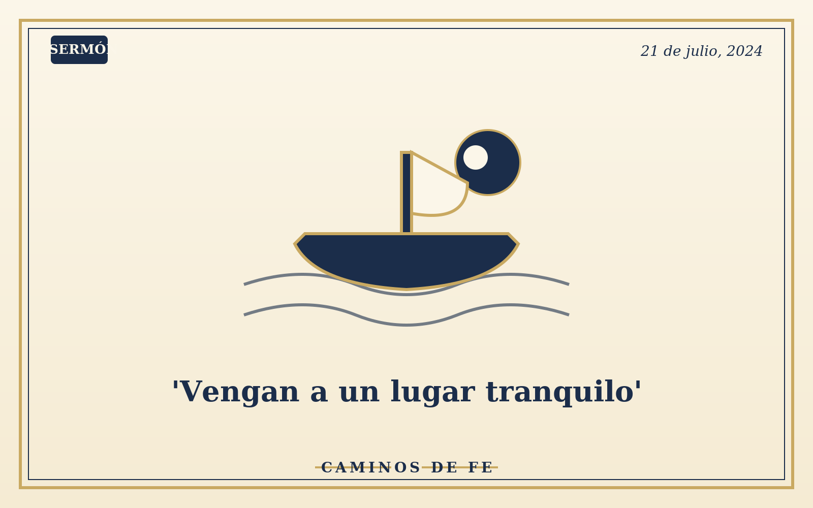 'Vengan a un lugar tranquilo'