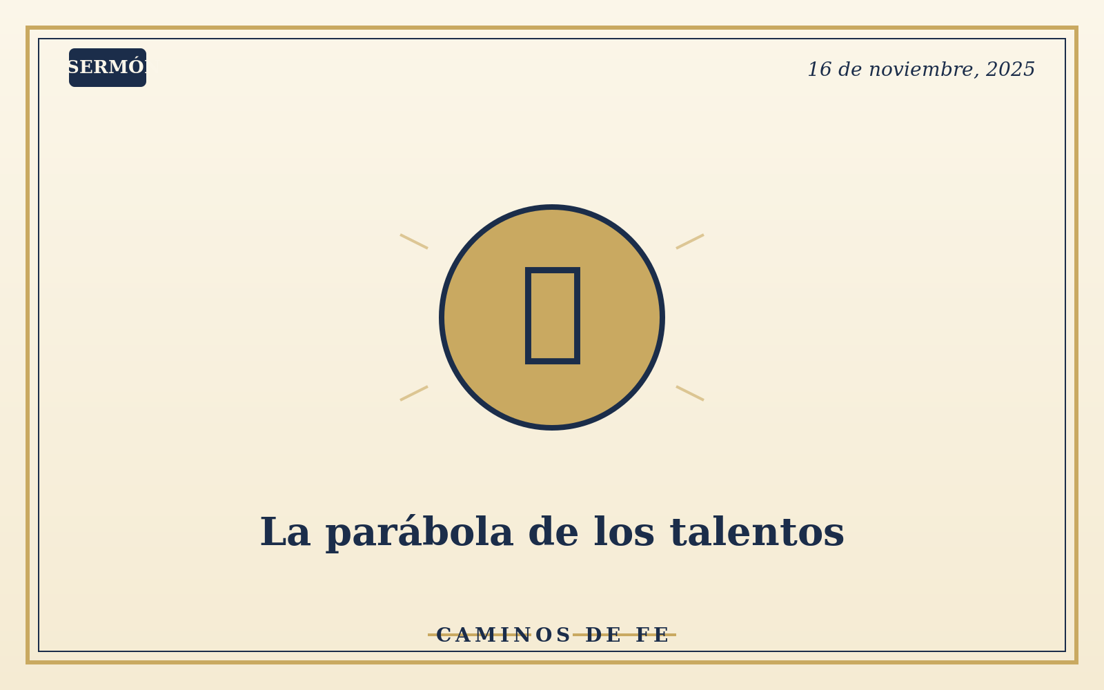 La parábola de los talentos