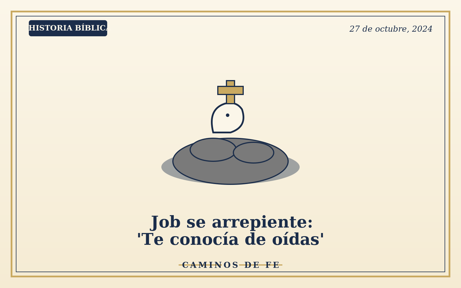Job se arrepiente: 'Te conocía de oídas'