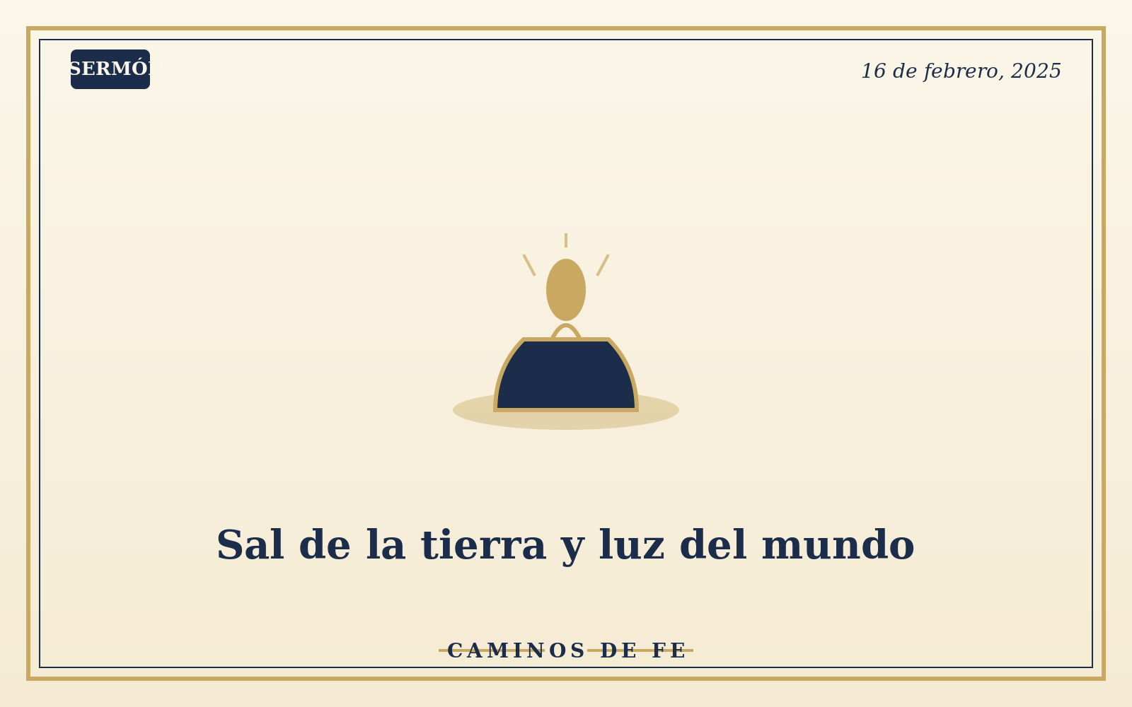 Sal de la tierra y luz del mundo