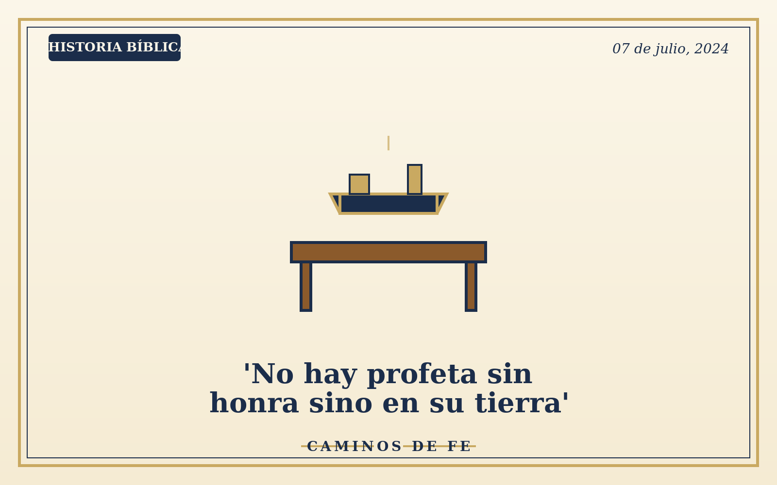 'No hay profeta sin honra sino en su tierra'