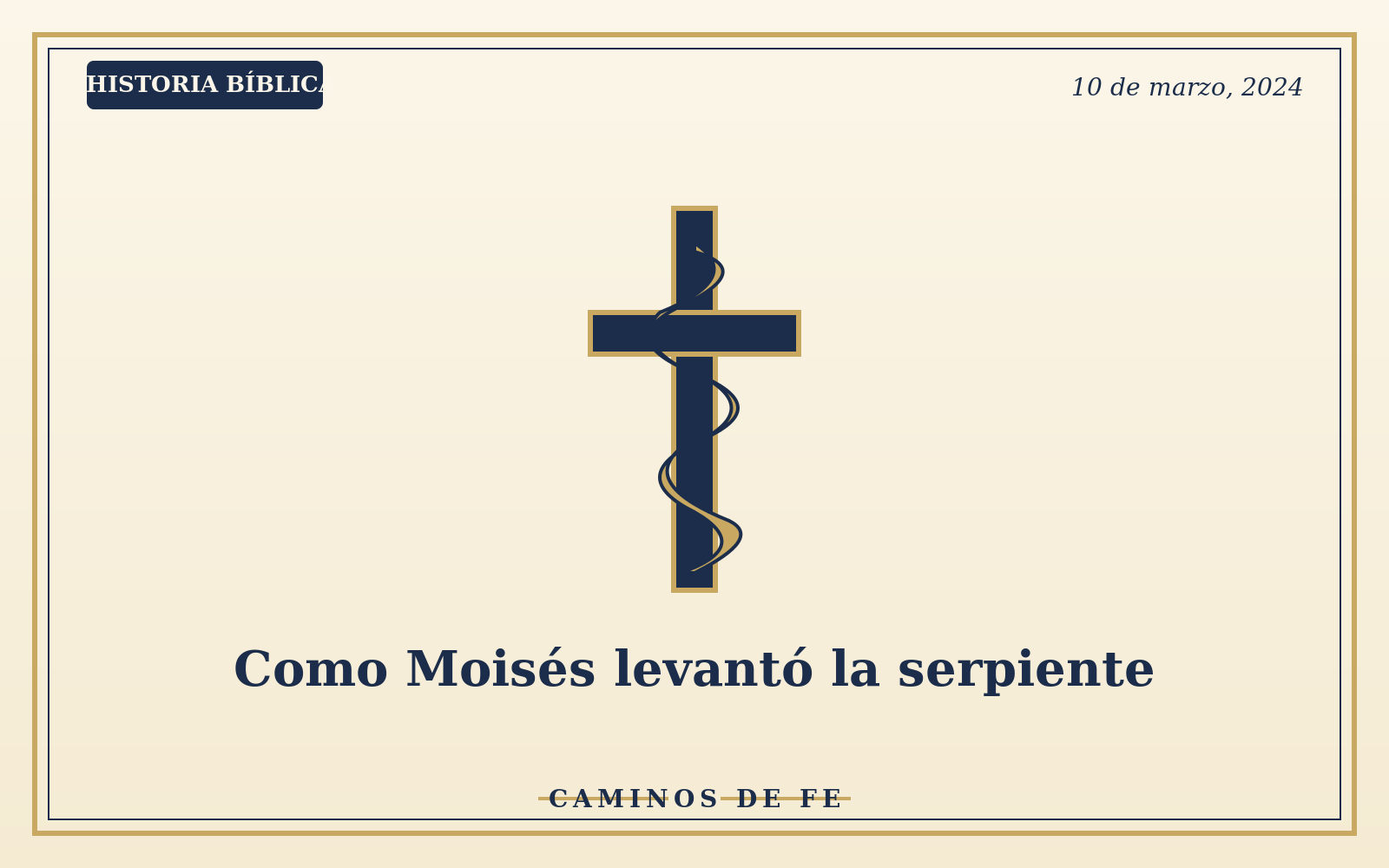 Como Moisés levantó la serpiente