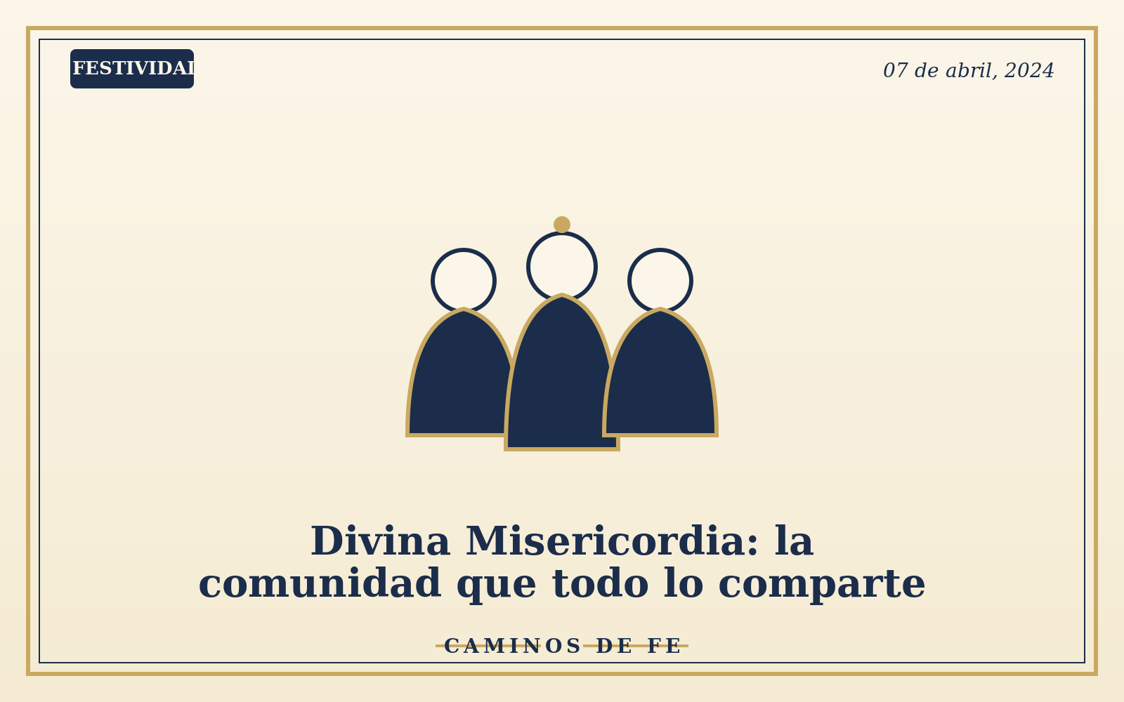 Divina Misericordia: la comunidad que todo lo comparte