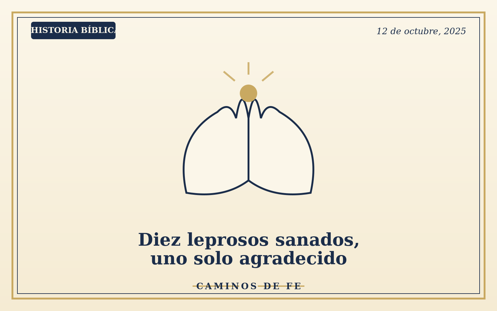Diez leprosos sanados, uno solo agradecido