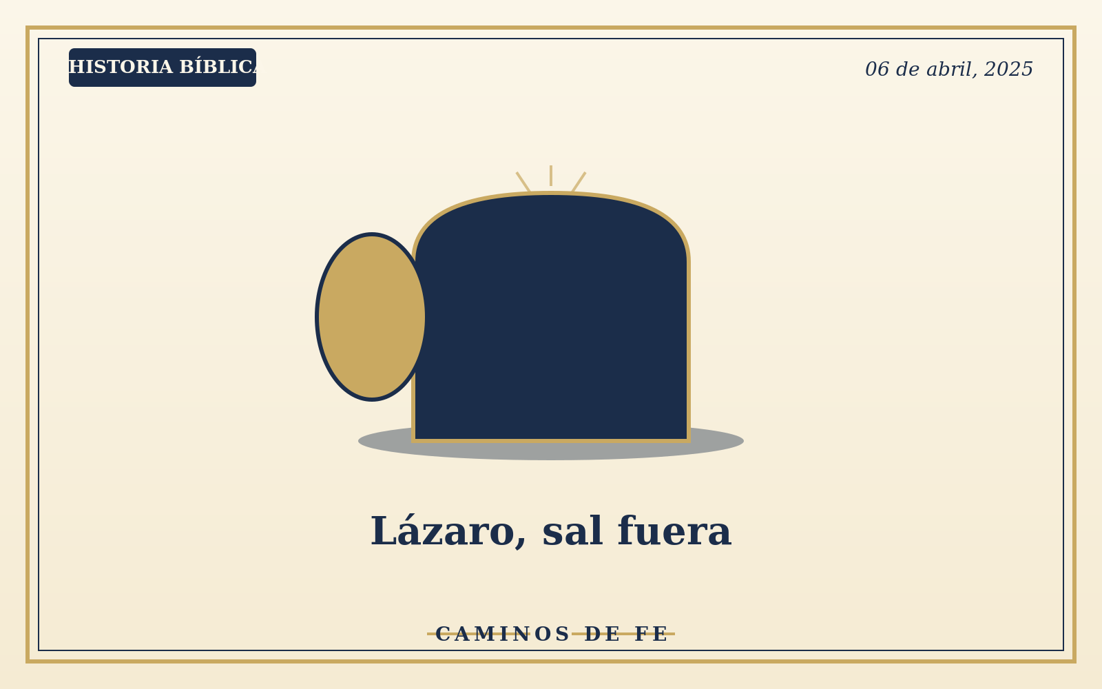 Lázaro, sal fuera