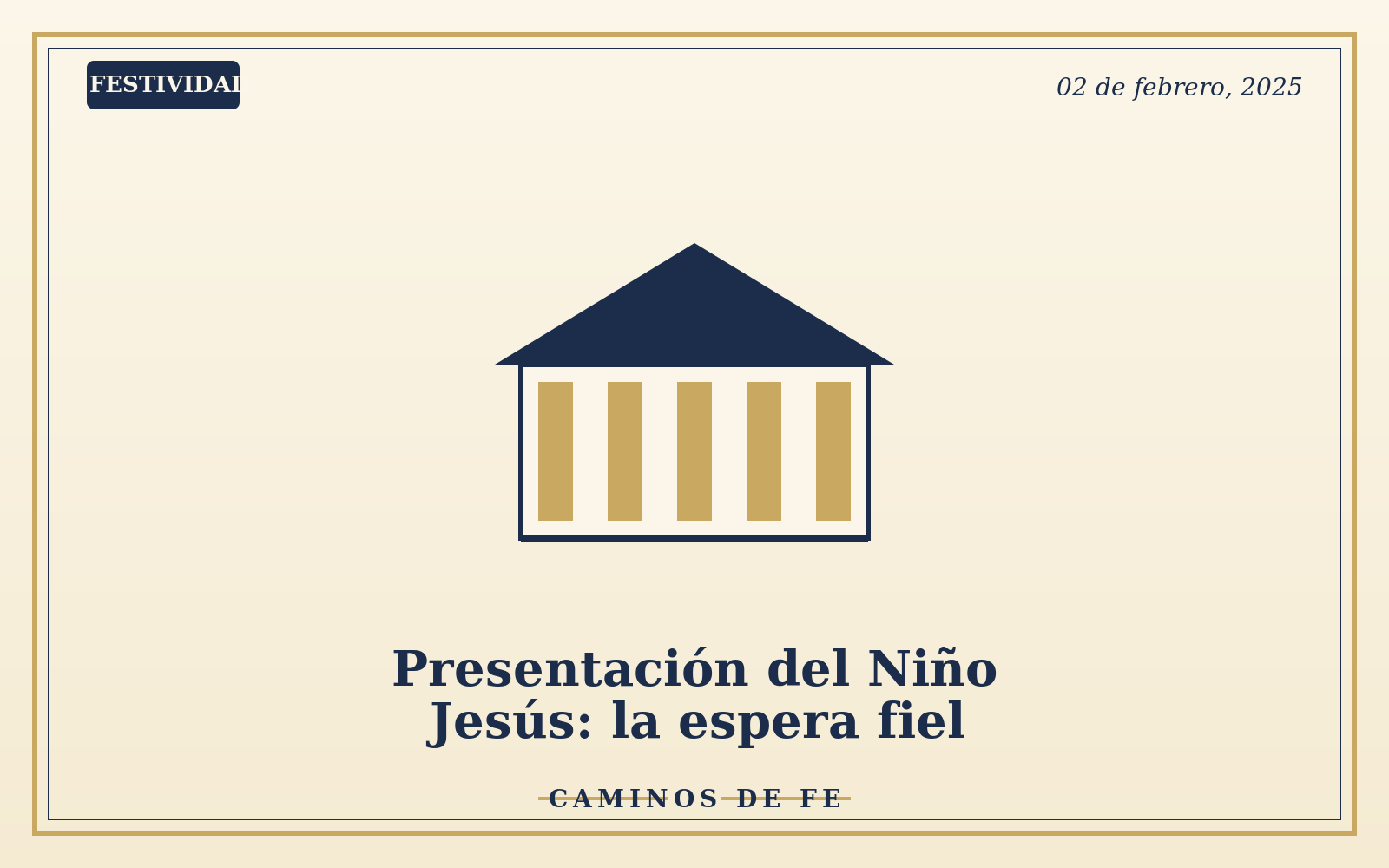 Presentación del Niño Jesús: la espera fiel
