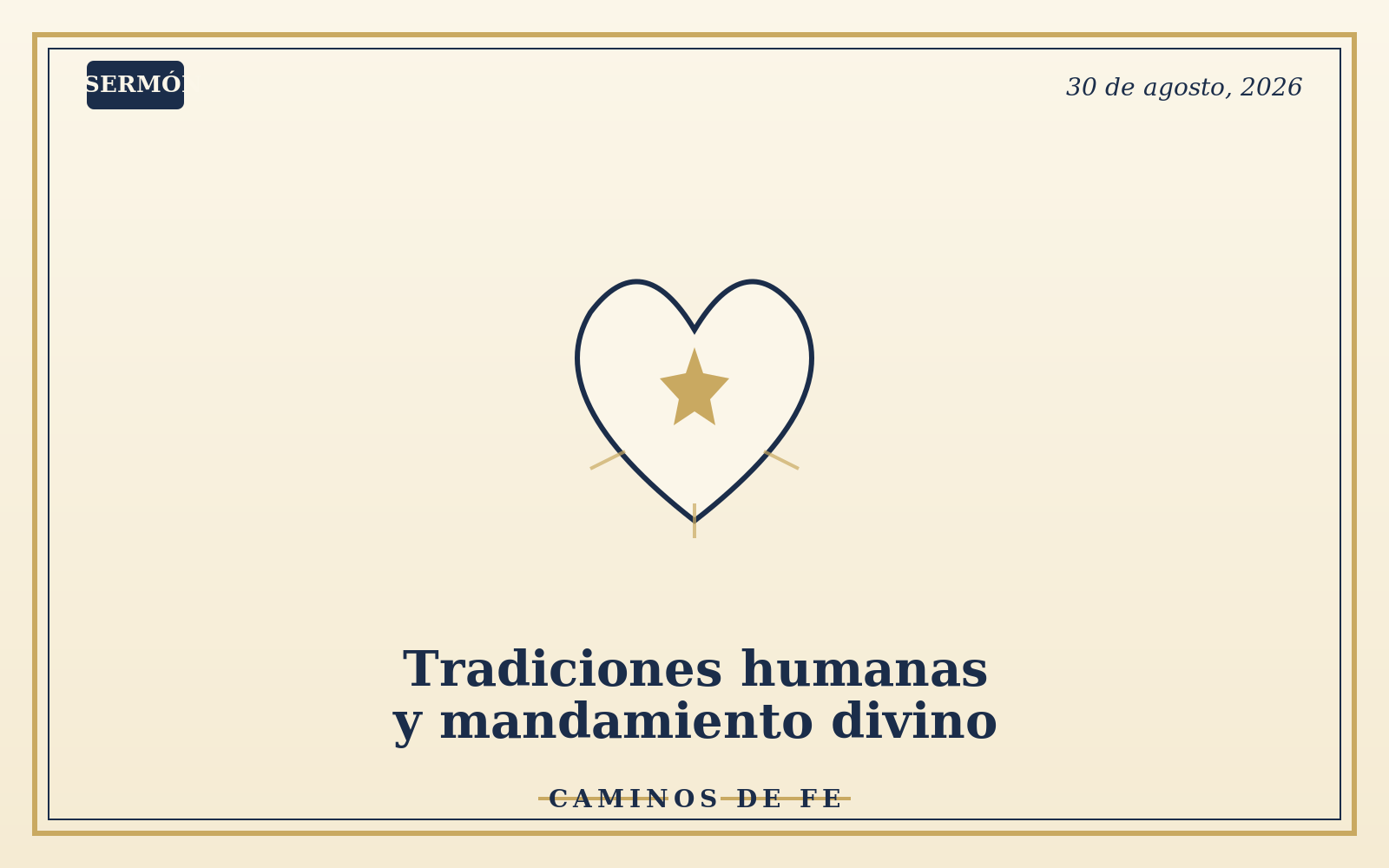 Tradiciones humanas y mandamiento divino